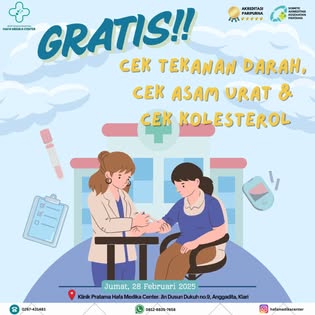 Program cek tekanan darah, asam urat, dan kolesterol